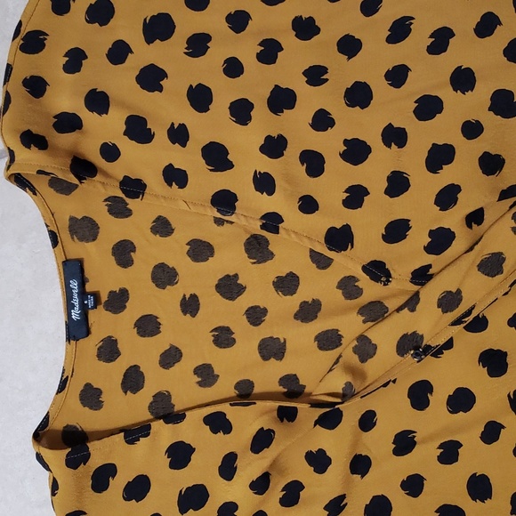Madewell Sash Tie Cheetah Top- S - Picture 3 of 5